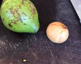 A picture of step 1 of Avocado seed tea 🥑☕️.