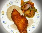 A picture of step 12 of Chicken a la kiev.