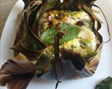 Une image de l'étape 9 de Saumon 🦈en papillote de feuilles 🍌de bananier.