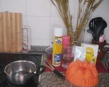 Foto del paso 1 de la receta: Gelatina castillo de arena de arándanos y piña