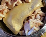 Sült liba máj zsíros krumplival, almás lila káposztával és Sütő tökkel :) Márton nap újra recept fázis 1 fotója