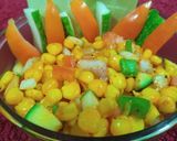A picture of step 3 of Corn chaat.