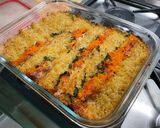 Une image de l'étape 14 de Gratin multicolore de quinoa aux carottes, tomates,coriandre et brie de Meaux.