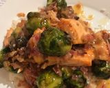 A picture of step 7 of Charred salmon and sprouts.