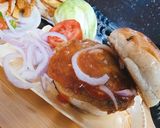 A picture of step 4 of Double patti burger.