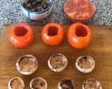 Foto del paso 1 de la receta: Tomates y Champiñones relleno a la parrilla 🍅🍄