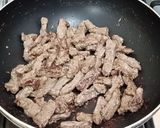 A picture of step 4 of Beef Chilli Dry🥩🌶️.