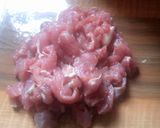 A picture of step 1 of Irish potato sauce.