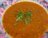 A picture of step 5 of Moong dal chilkewali dal/soup.