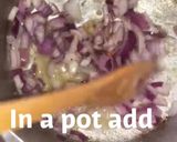 A picture of step 1 of Pasta with shredded chicken soup #ramadancontest.