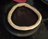 A picture of step 5 of Achari laccha paratha.