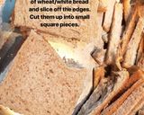 A picture of step 1 of Bread dry fruits Halwa.