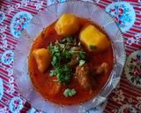 A picture of step 11 of Hyderabadi Aloo gosht.