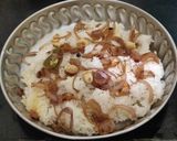 A picture of step 4 of Nei choru (ghee rice).