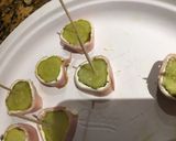 A picture of step 5 of Cream Cheese And Pickle Roll Ups!!💚💚✅✳️✳️.