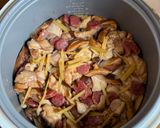 A picture of step 8 of One Pot Rice Cooker Chinese Recipe- Chicken, Shiitake Mushrooms, Chinese Sausage.