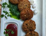 A picture of step 3 of Makhana tikki.