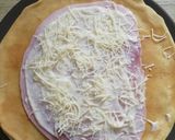 A picture of step 8 of Savory Crêpes with Béchamel and Ham 🤤.