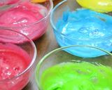 A picture of step 2 of Rainbow hidden heart 💓 cake 🍰.