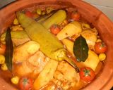 Une image de l'étape 8 de Tajine marocain au poulet, légumes et olives.