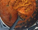 A picture of step 6 of Paneer Kolhapuri masala.