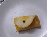 A picture of step 3 of Mango khoya roll.