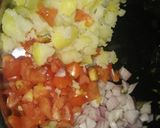 A picture of step 2 of Leftover fried roti chaat.
