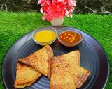 A picture of step 4 of Moong dal Cheela.
