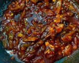 A picture of step 5 of Karela nu shak.