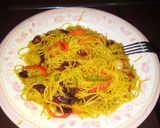 A picture of step 5 of Fried Spaghetti.