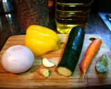 Foto del paso 1 de la receta: Lentejas Pardina con costillas, calabacín y pencas de remolacha