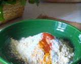 A picture of step 1 of Crispy Palak Patta Chaat.