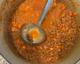 A picture of step 7 of Rigatoni Bolognese! 🇮🇹.