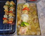 Foto del paso 2 de la receta: Brochetas de cerdo, pimiento, piña y cebolla blanca, asadas al carbón