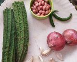 A picture of step 1 of Turai ki sabji.