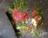 A picture of step 3 of Hari Chutney.
