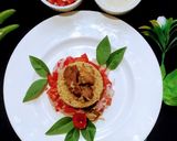 A picture of step 9 of Beef pulao with green chutney and kachmoar.