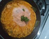 A picture of step 2 of Mutter paneer, paratha with zeera rice and dalfry.