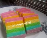 Foto langkah ke 4 dari resep Rainbow cake kukus lembut.