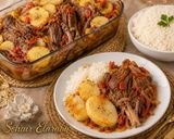 صورة لخطوة 8 من وصفة موزات ضأن مع البطاطس في الفرن🐏🥔🥩🍛