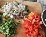 A picture of step 1 of Vegetable sooji upma (rava upma).
