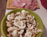,,Schab z groszkiem, patisonem i pieczarkami w sosie,, krok przepisu 2 zdjęcie