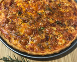 Foto del paso 4 de la receta: Pastel de salsa de tres tomates y quesos manchego curado y mozzarella