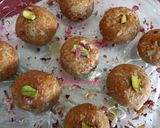 A picture of step 10 of Masoor dal(Red lentil) ladoo.