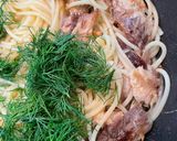 A picture of step 4 of Mackerel and dill pasta.