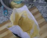 A picture of step 8 of Choco orange eclair with fresh cream...cup of hot chocolate.