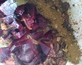 A picture of step 3 of Beetroot -Corn Pulao.