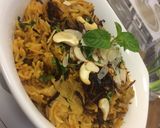 A picture of step 11 of Oyster Mushroom Biriyani.