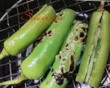 A picture of step 1 of Stuffed Chilli Dokla.