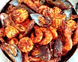 รูปขั้นตอนการทำที่ 8 ของ กุ้งถังทะเลแตก/กุ้งถัง/ทะเลถัง (รสชาติเข้มข้นถึงใจ❤) koong tung /seafood with thai chili paste